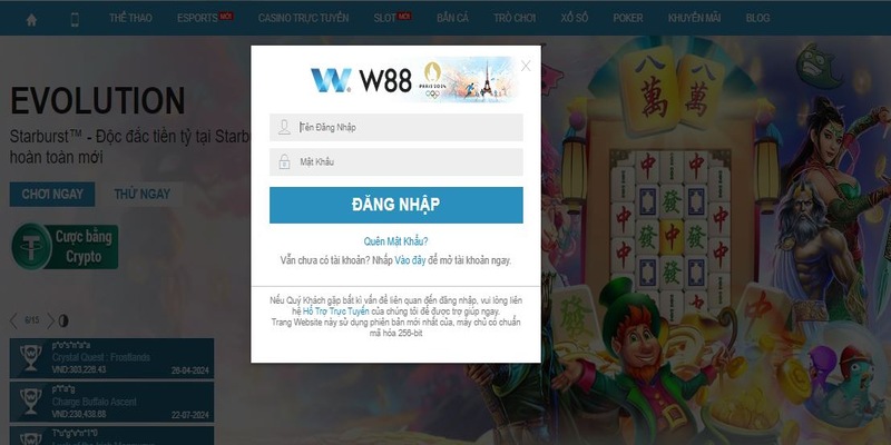 W88 – đăng ký tài khoản W88