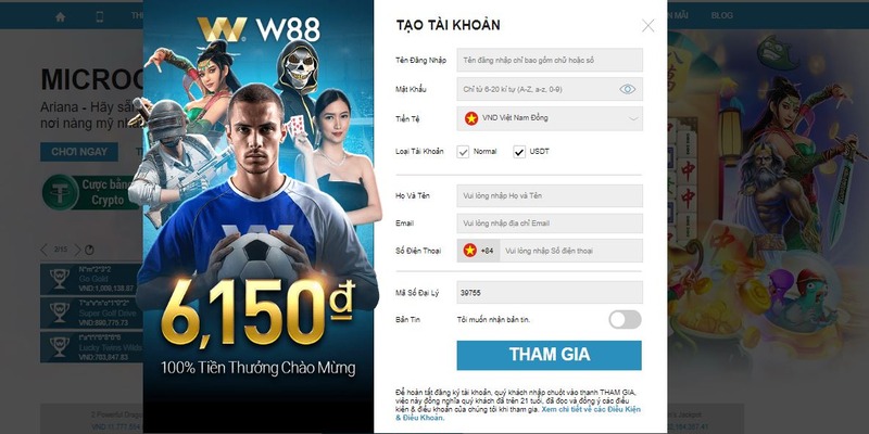 W88 – đăng ký tài khoản W88